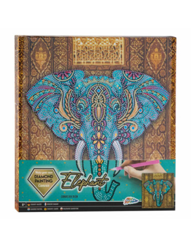 Canvas Diamond Painting Olifant 30x30cm
