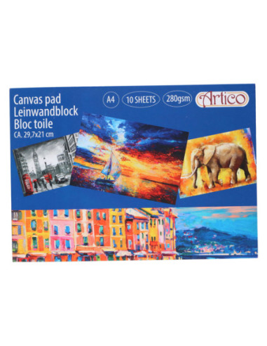 Canvas Tekenblok A4 280gsm 10 Vellen