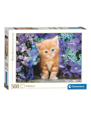 Clementoni Puzzel Kat met Bloemen 500st.