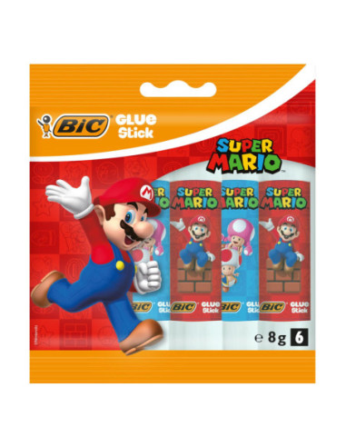 BIC Super Mario Lijmstiften 6st.