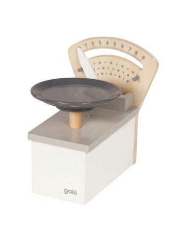 Goki Houten Weegschaal Grijs/Wit