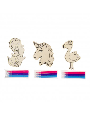 Kleur Je Eigen Houten Figuur 36st.