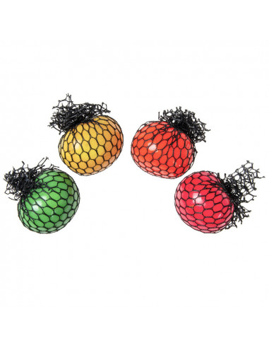 Squishy Stress Ball Mesh Gekleurd 12st.