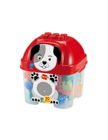 Abrick Bouwblokken Hond in Opbergbox...