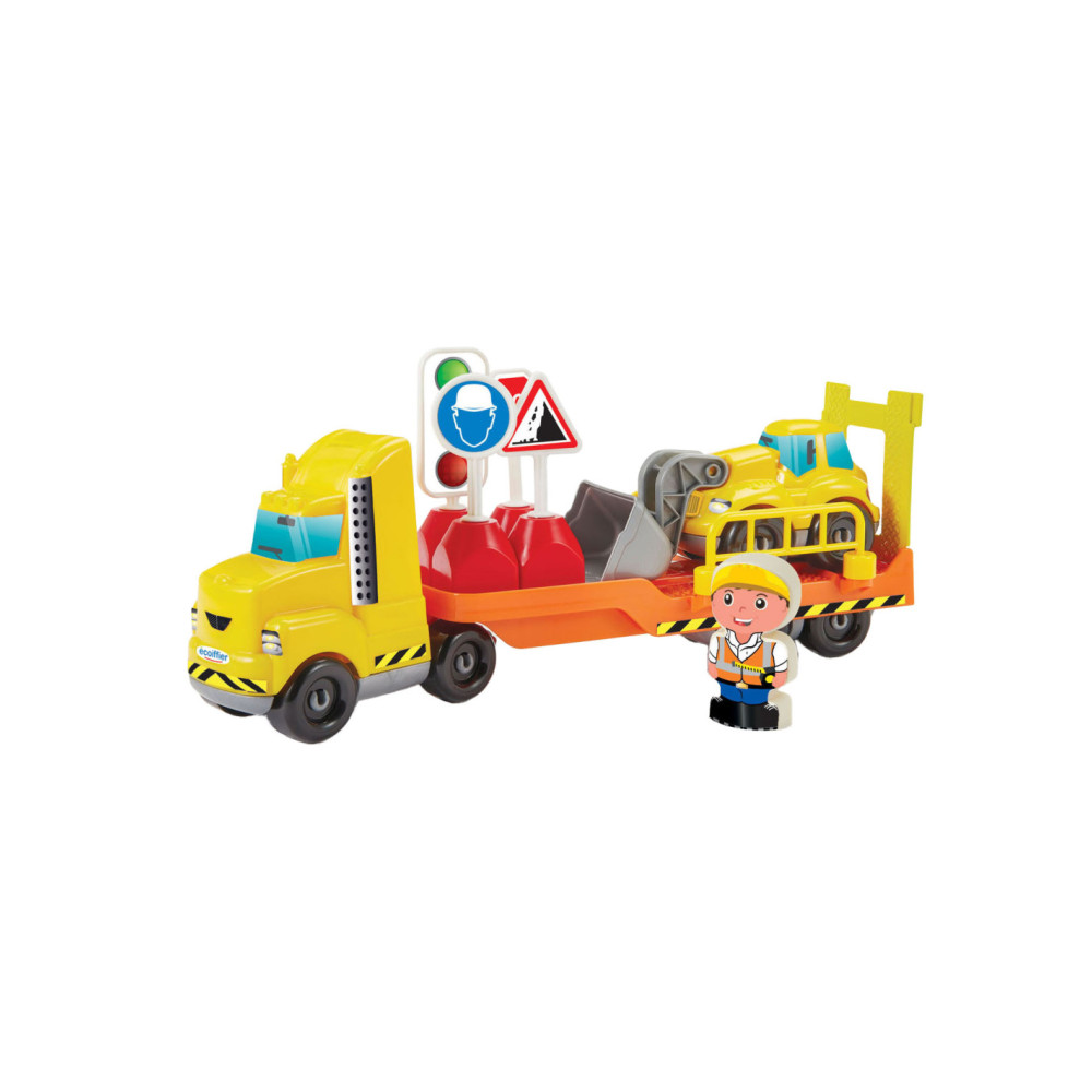 Abrick Vrachtwagen met Graafmachine