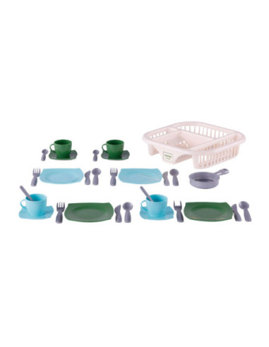 Cavallino Servies met Afwasrek Blauw...