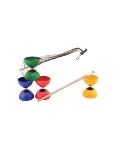 Diabolo Gekleurd met Houten Stokjes