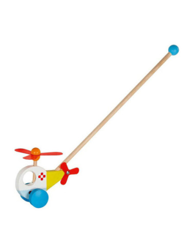 Goki Houten Duwfiguur Helikopter