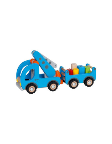 Goki Houten Takelwagen met Aanhanger