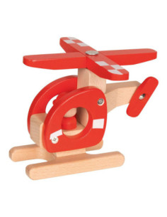 Goki Houten Helikopter Rood