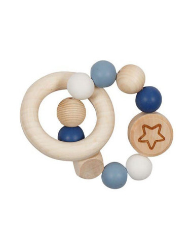 Goki Houten Grijpring Ster Blauw