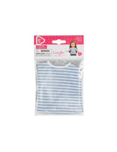 Ma Corolle Gestreept T-shirt Blauw 36cm