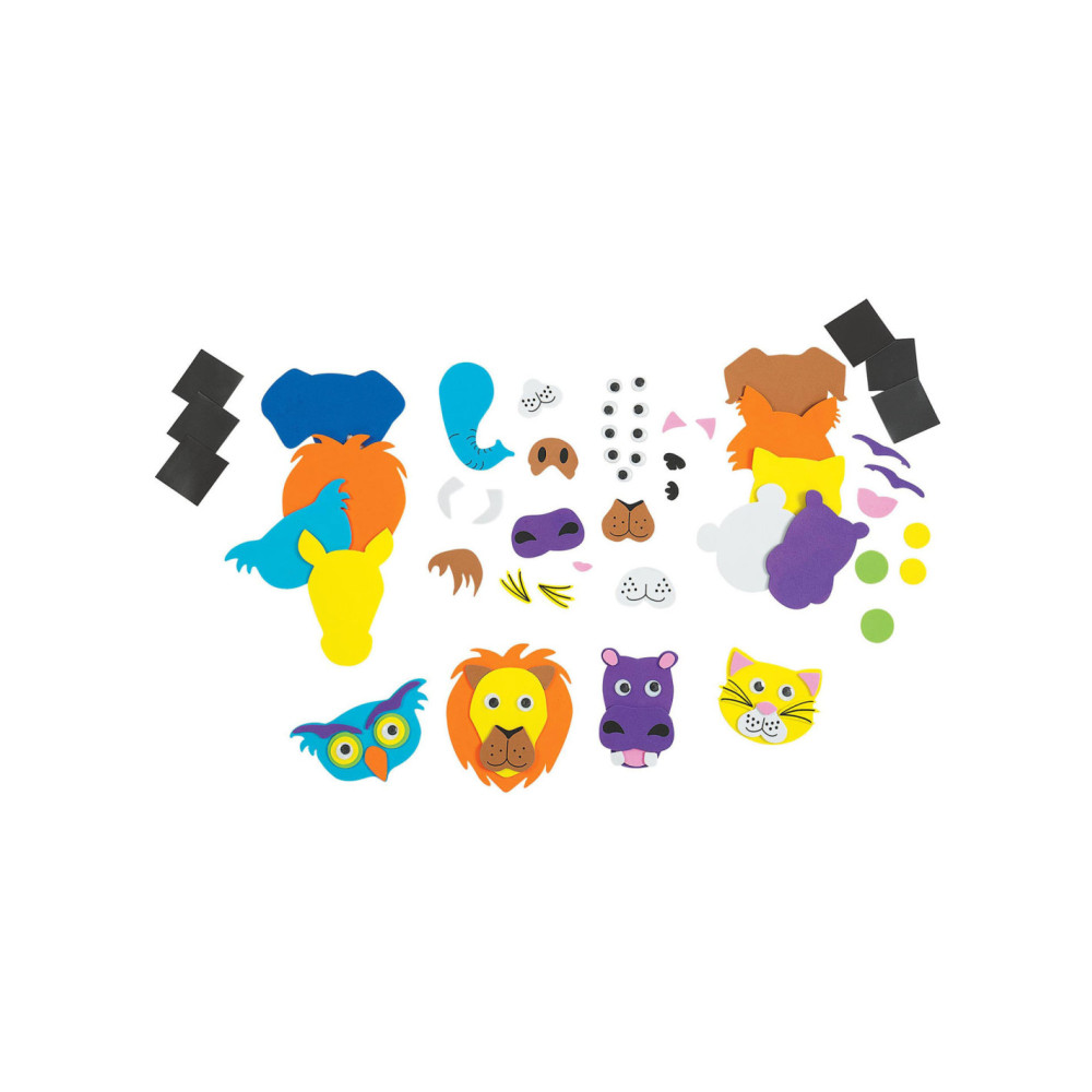 Colorations - Foam Dierengezichten Maken Knutselset 36dlg.