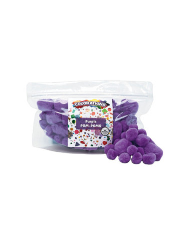 Colorations - Pom Poms Paars 100st.