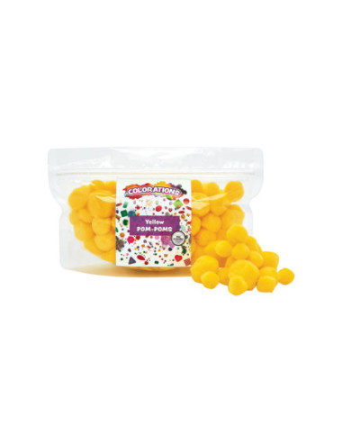 Colorations - Pom Poms Geel 100st.