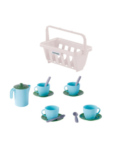 Cavallino Servies in Mand Blauw 15dlg.