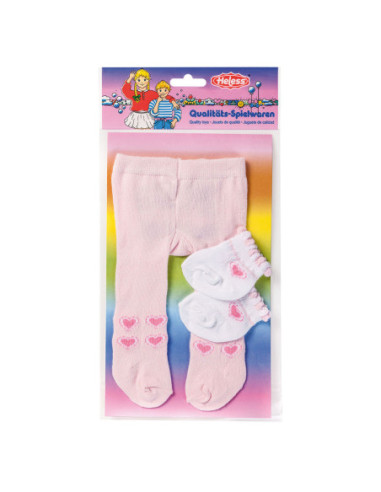 Poppenmaillot met Sokken - Roze 35-46 cm