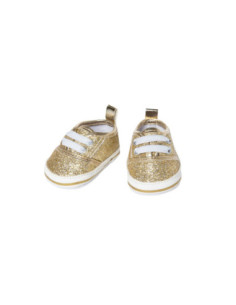 Poppensneakers Glitter Goud...