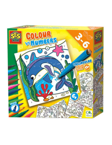 SES Kleuren op Nummers - Driehoek...