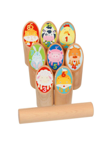 Goki Houten Viking Spel Dieren Kubb...