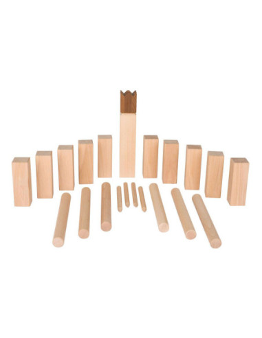 Goki Houten Viking Spel Kubb in...