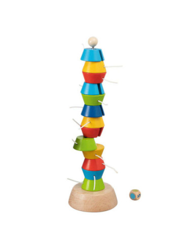 Goki Houten Wiebeltoren Spel 15dlg.