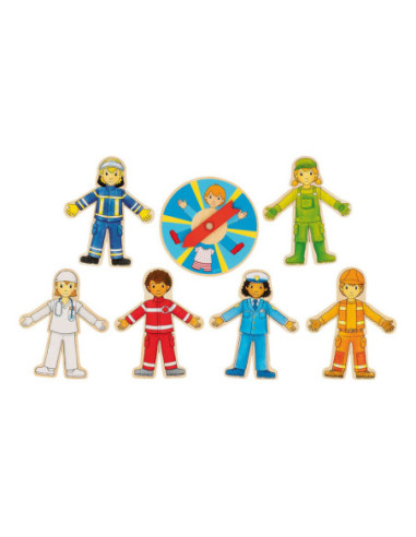 Goki Houten Puzzel Spel Beroepen 38dlg.