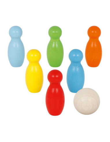 Goki Houten Kegelspel Kleur 7dlg.