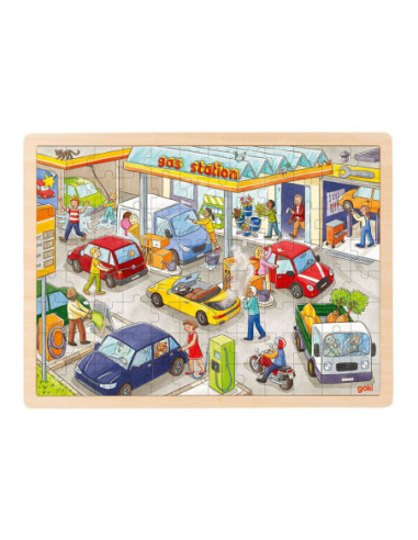 Goki Houten Legpuzzel Benzinestation...