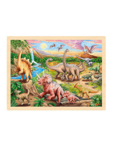 Goki Houten Legpuzzel Dinosaurus 96st.