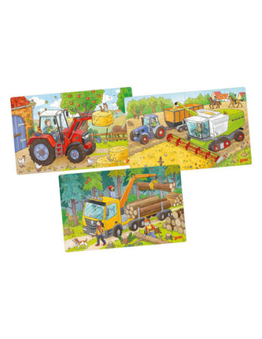 Goki Houten Legpuzzel Voertuigen Set...