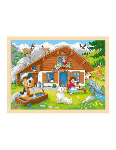 Goki Houten Legpuzzel in de Alpen 96st.