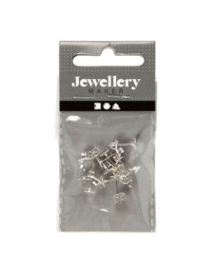 Oorstekers Verzilverd 10st.