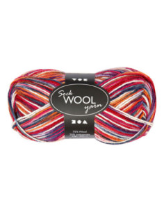 Sokkengaren Blauw/Rood 200m