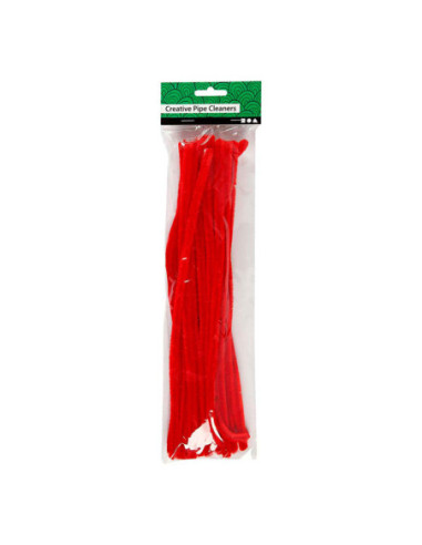 Chenilledraad Rood 30cm 25st.
