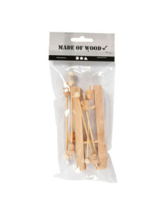 Houten Mini Ski met Stokken...