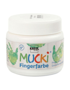 Mucki Vingerverf Wit 150ml