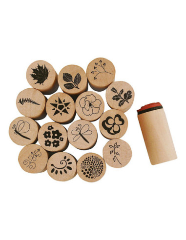 Deco Art Stempels Bloemen en Bladeren...