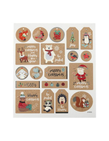 Stickers Kerst 1 Vel