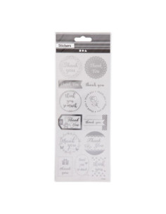 Stickers Zilver Thank You 1...