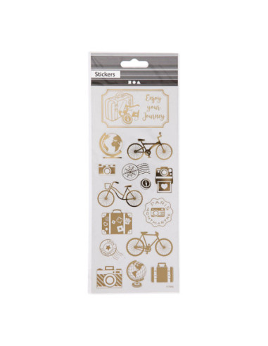 Stickers Goud Om de Wereld 1 Vel