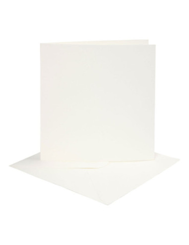 Kaarten en Enveloppen Off-white 4st.