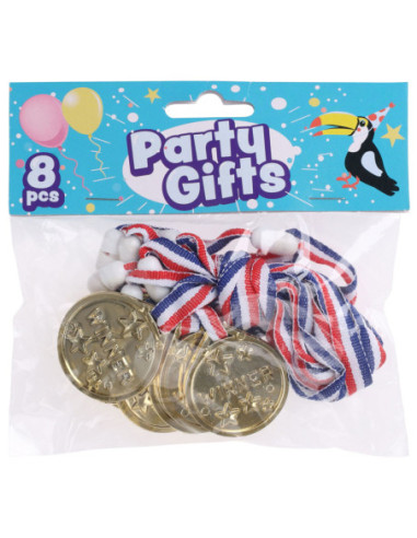 Uitdeelcadeautjes Medailles 8st.
