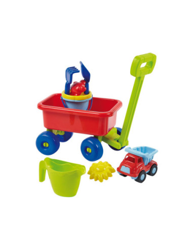 Ecoiffier Bolderwagen met Strandset