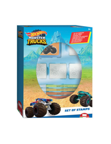 Hot Wheels Stempelset met 4 Stempels