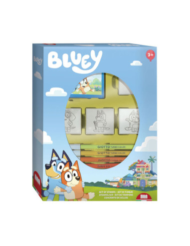 Bluey Stempelset met 4 Stempels