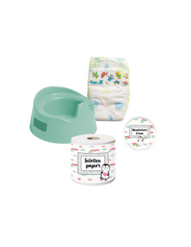 Poppen Plaspotje met Accessoires 15cm
