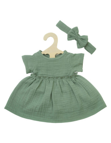 Poppenjurk Groen met Ruches  35-45 cm