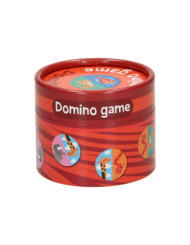 Domino Dieren in Rond Opbergdoosje