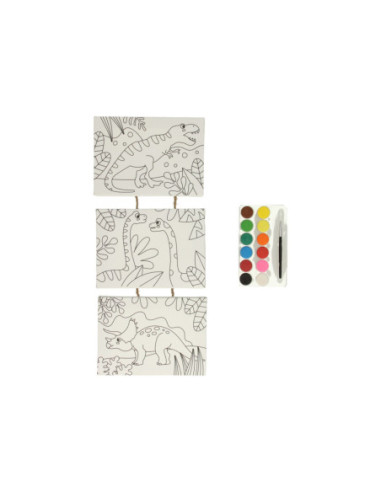 Canvas Schilderijen Aan Touw - Dino 3st